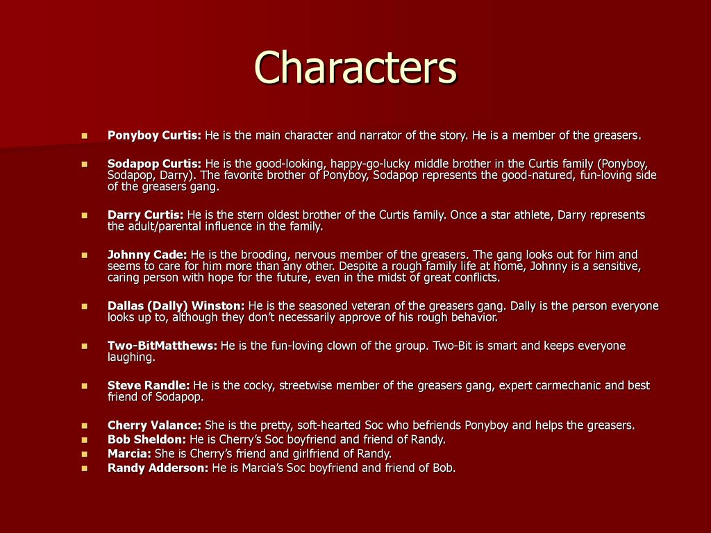 The Outsiders By S E Hinton Ppt Download