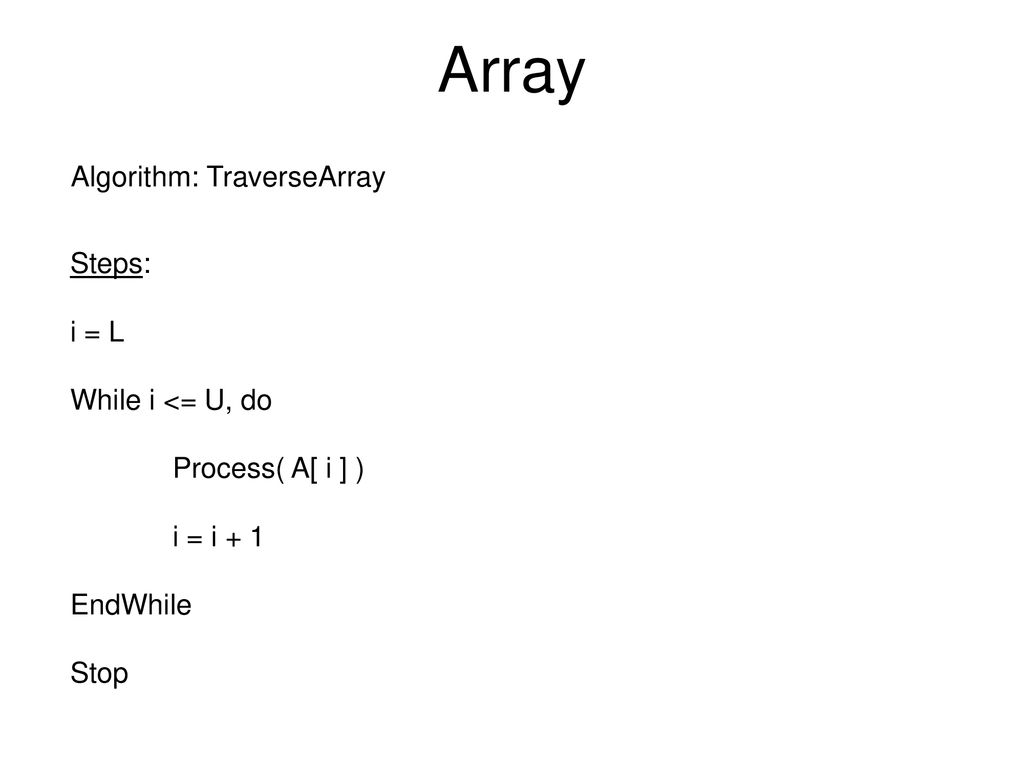 Array Variable: Placeholder/Structure to store a basic unit of data ...