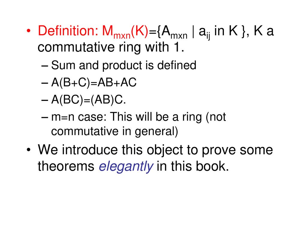 SOLVED: QUESTION 6 Write the definition of unity of a ring: commutative ring  integral domain. m) Give an example of a commutative ring without unity  noncommutative ring with unity. Let S = {(