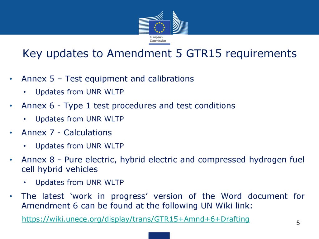 GTR No. 15 Amendment 6 Informal Document - ppt download