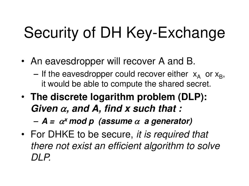 Key Distribution And Agreement - Ppt Download