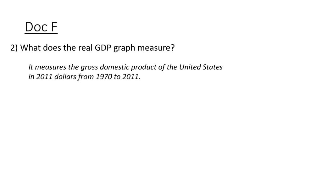Doc F 2) What does the real GDP graph measure
