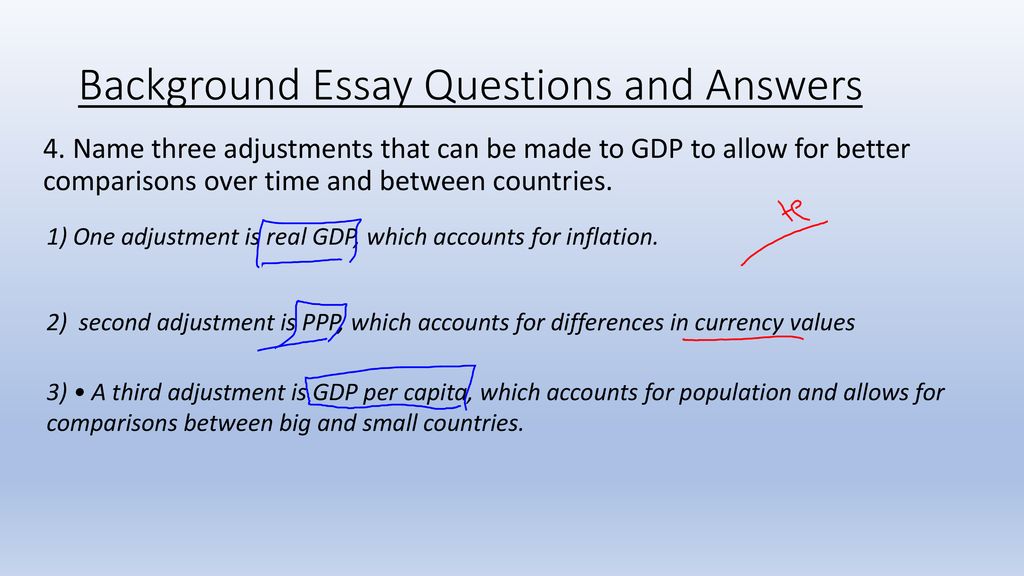 Background Essay Questions and Answers