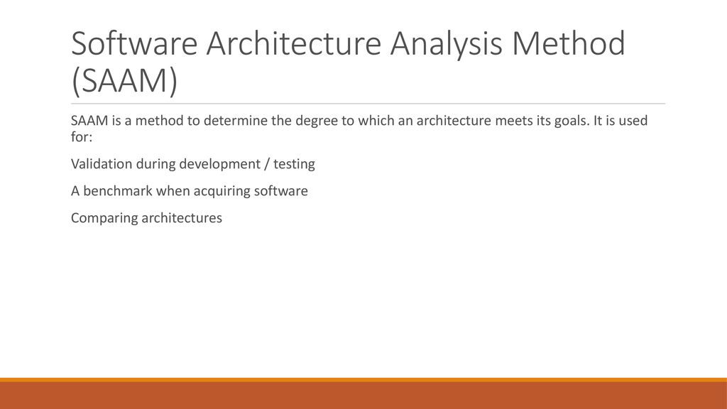 Software architecture analysis method ppt download