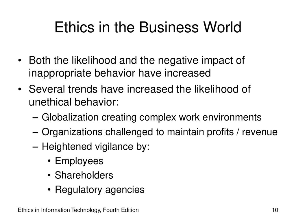 Ethics In Information Technology 4th Edition George Reynolds Strayer University Isbn 10 Isbn 13 Pages Paperback Previous Ppt Download
