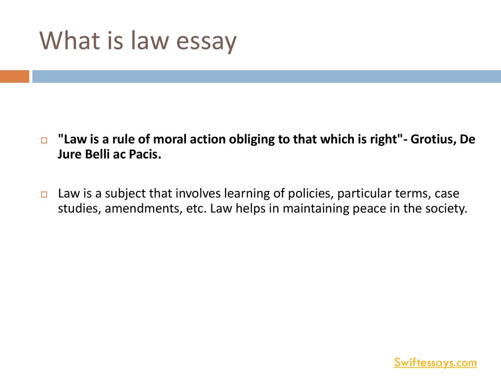 what is law essay