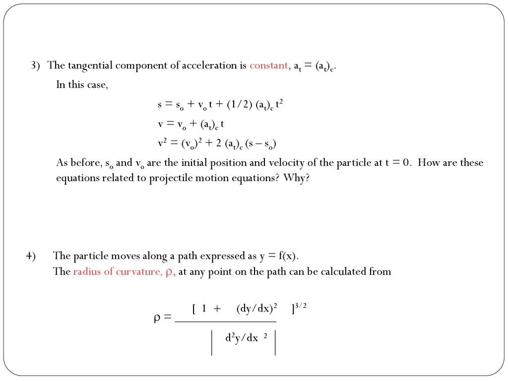 Introduction Kinematics Particles Study Of The Geometry Of Motion Ppt Download