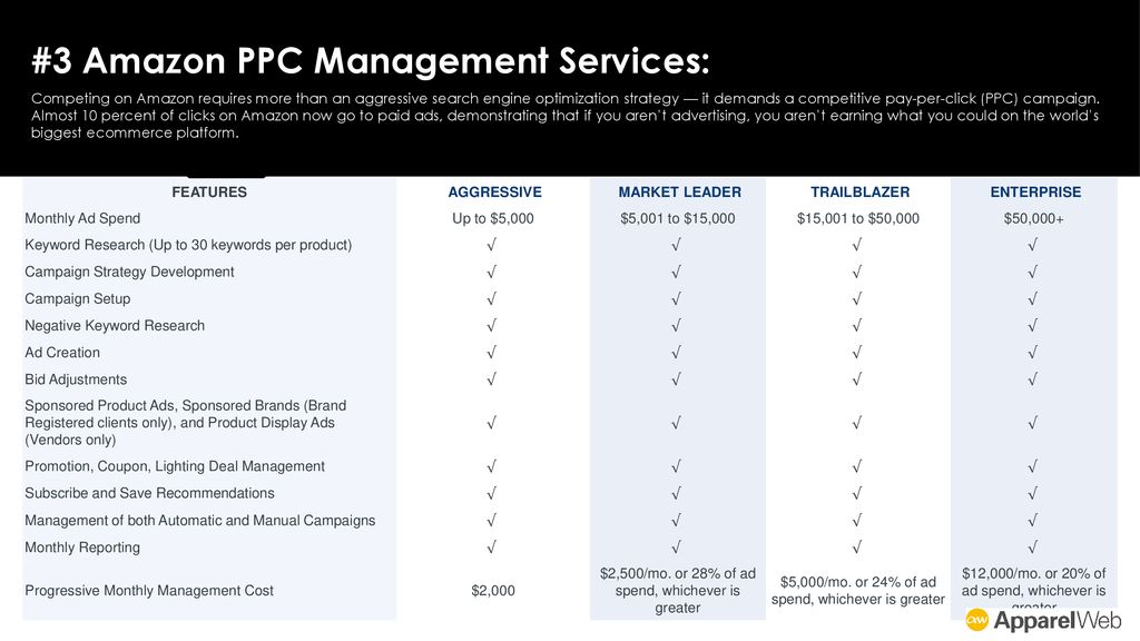 #3 Amazon PPC Management Services: