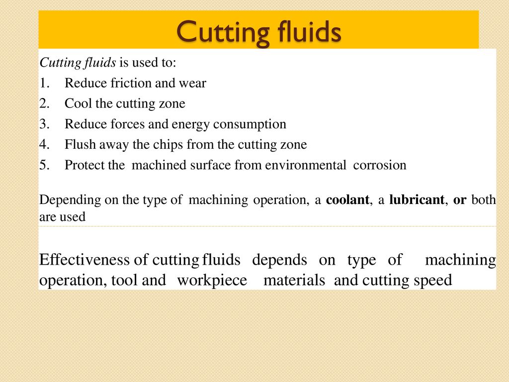 5 ADVANTAGES OF HAVING THE RIGHT CUTTING FLUID