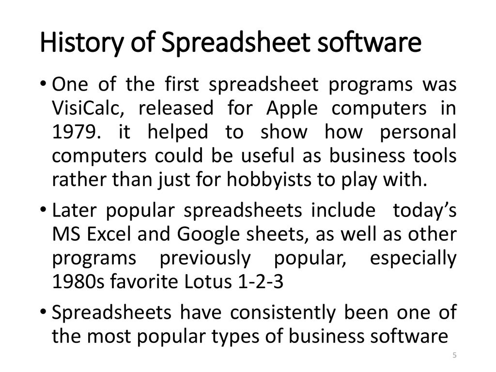 Spreadsheets ppt download