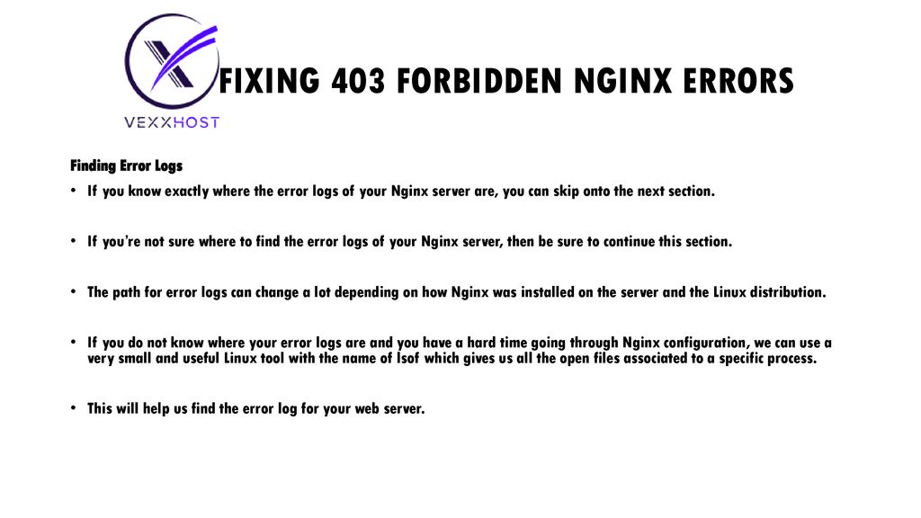 Nginx 403 Forbidden - How To Fix