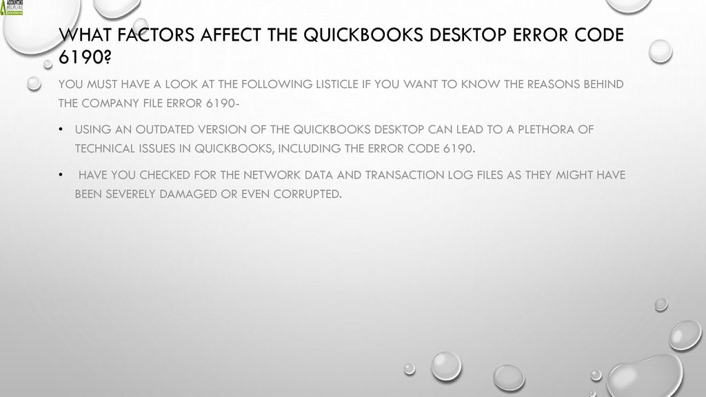 Pro hacks to troubleshoot quickbooks error 6190 completely ppt download