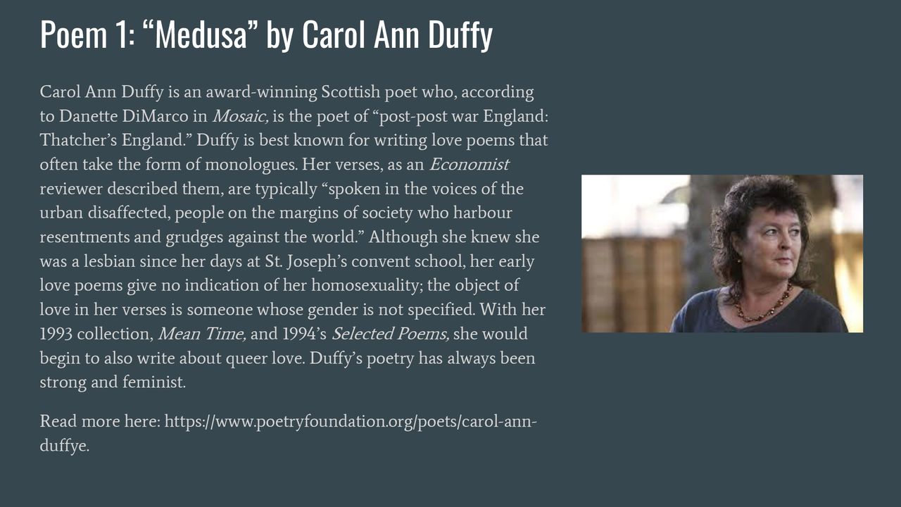 Medusa carol ann duffy ppt download