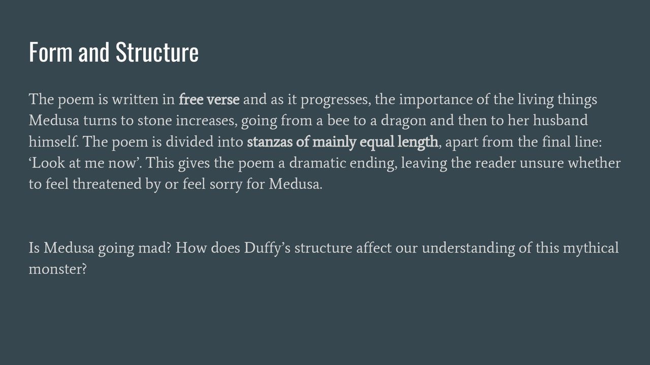 Medusa carol ann duffy ppt download