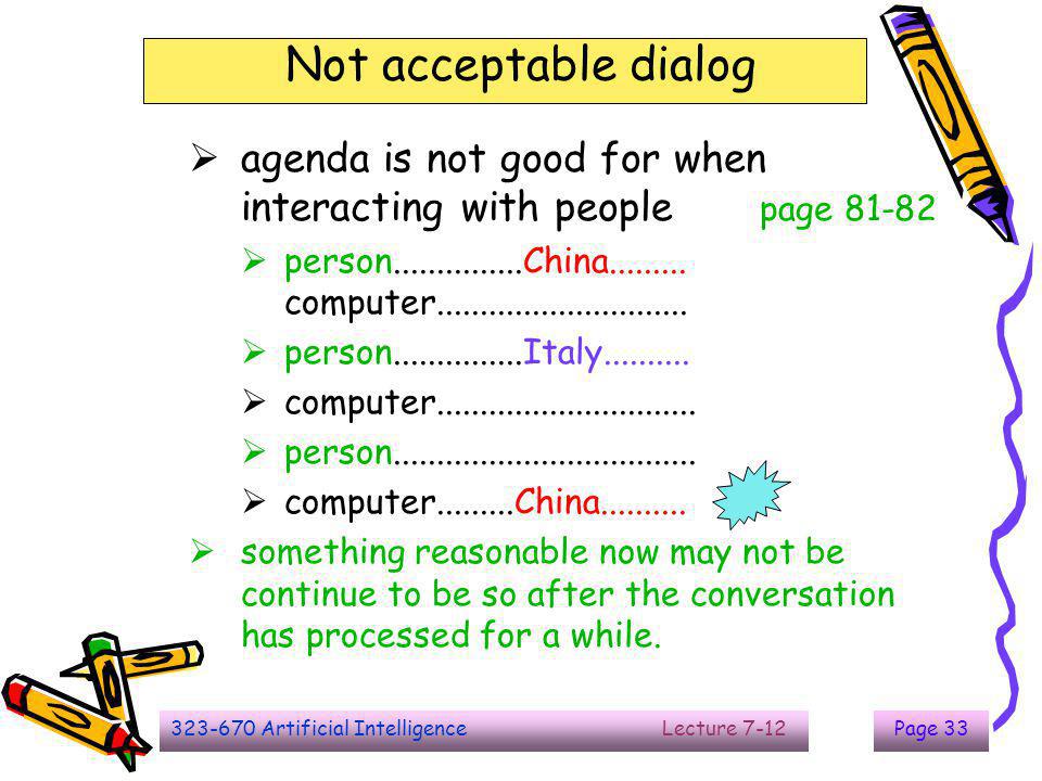 The End Not acceptable dialog