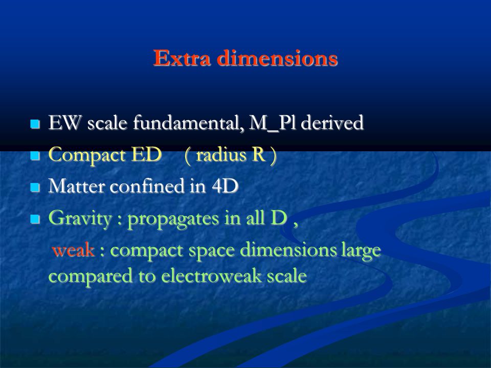 Extra dimensions EW scale fundamental, M_Pl derived