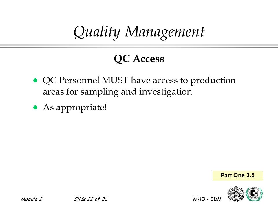 Quality Management QC Access