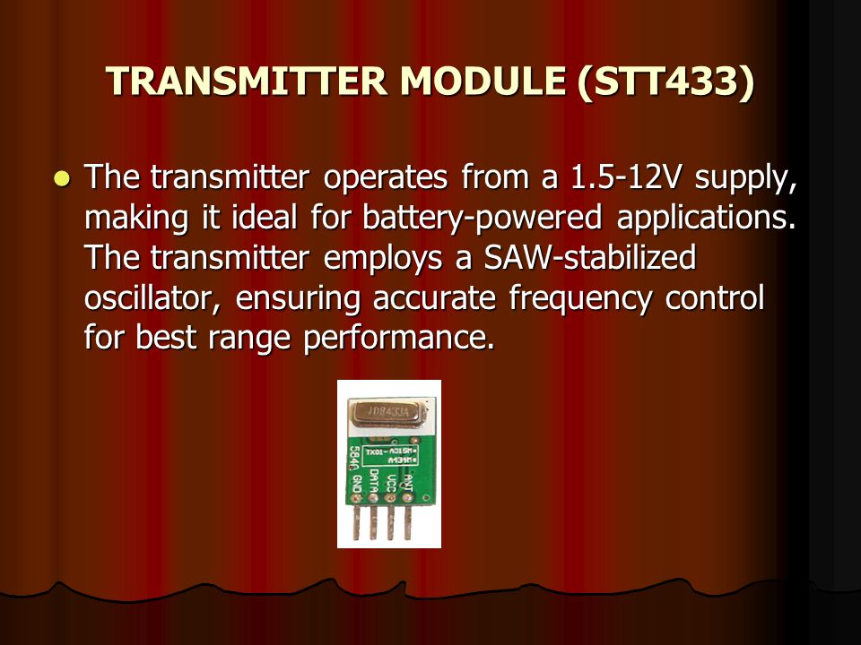 TRANSMITTER MODULE (STT433)