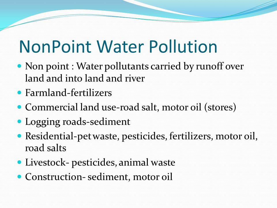 NonPoint Water Pollution