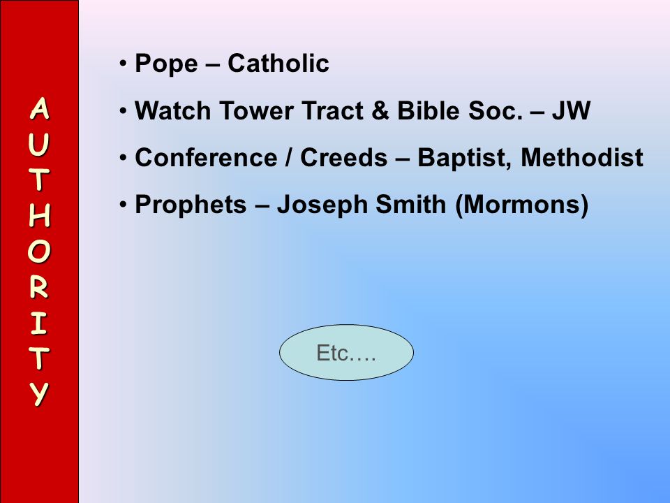 A U T H O R I Y Pope – Catholic Watch Tower Tract & Bible Soc. – JW