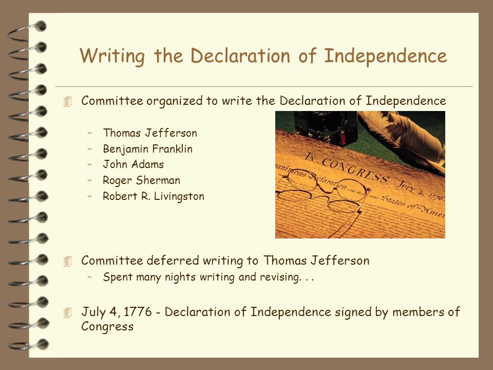 Writing the Declaration of Independence