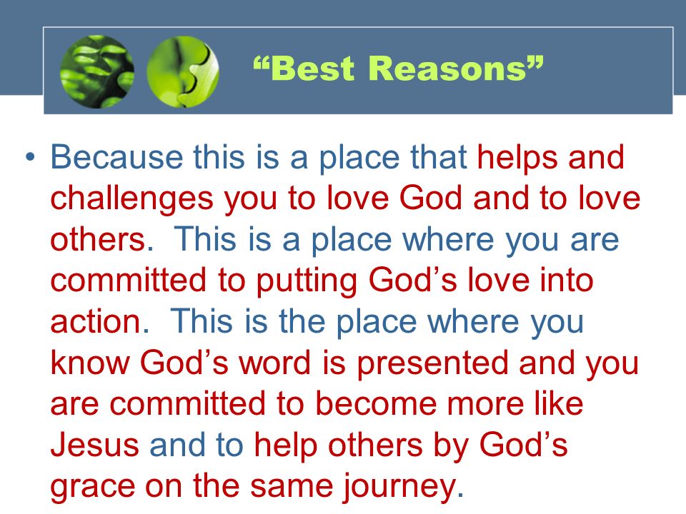 Best Reasons