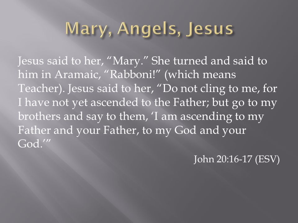 Mary, Angels, Jesus