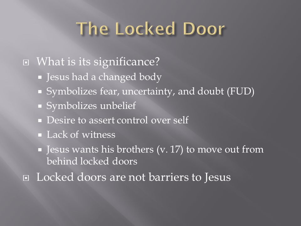 The Locked Door What is its significance