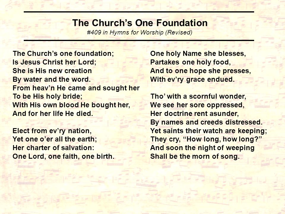 The Church’s One Foundation