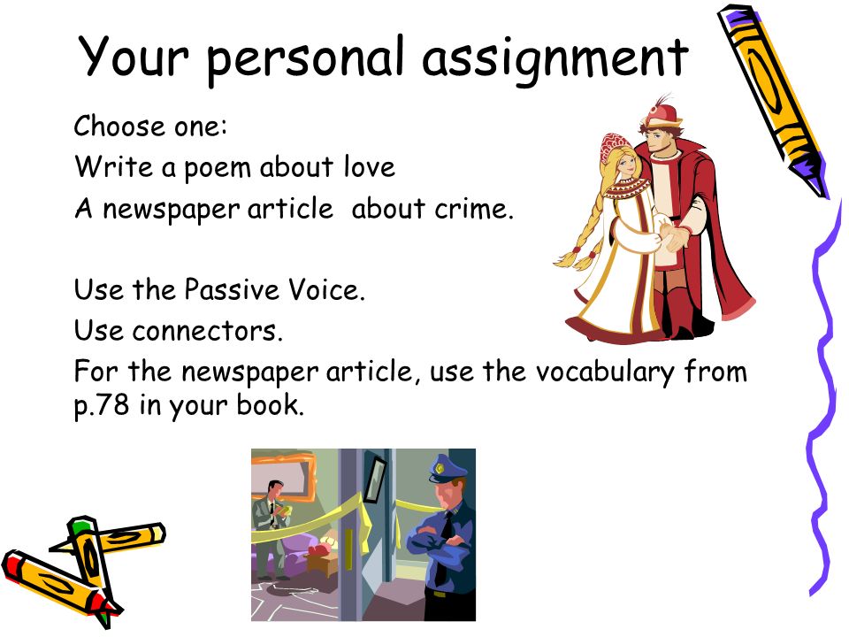 Your personal assignment