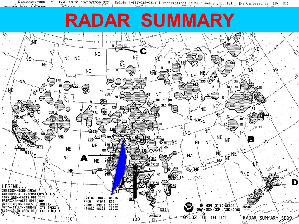 Radar Summary Chart Legend