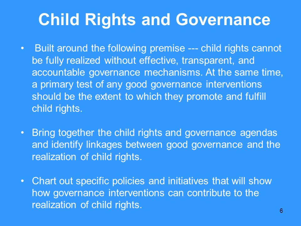 Child Rights and Governance