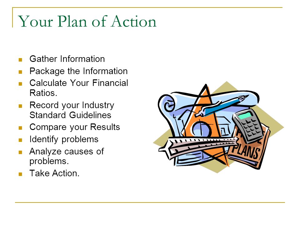 Your Plan of Action Gather Information Package the Information