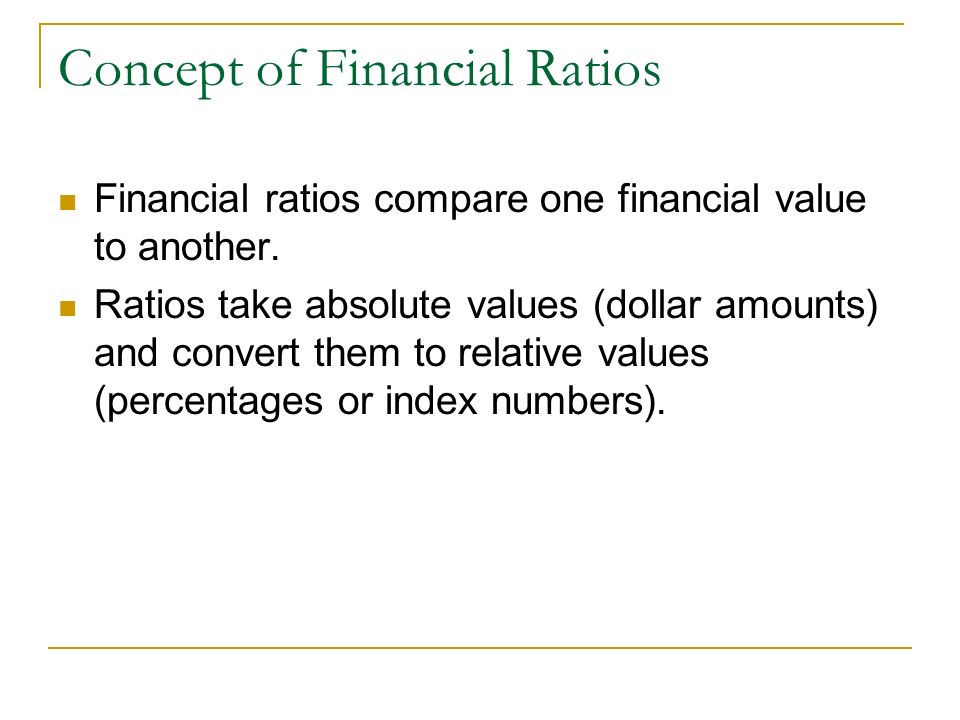 Concept of Financial Ratios