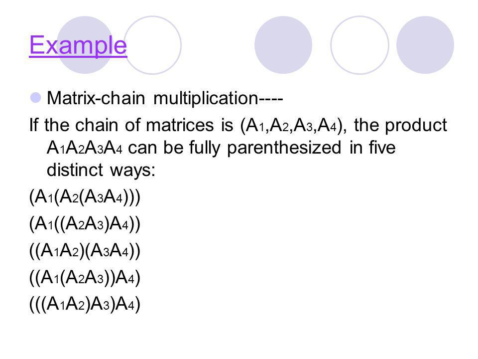 Example Matrix-chain multiplication----