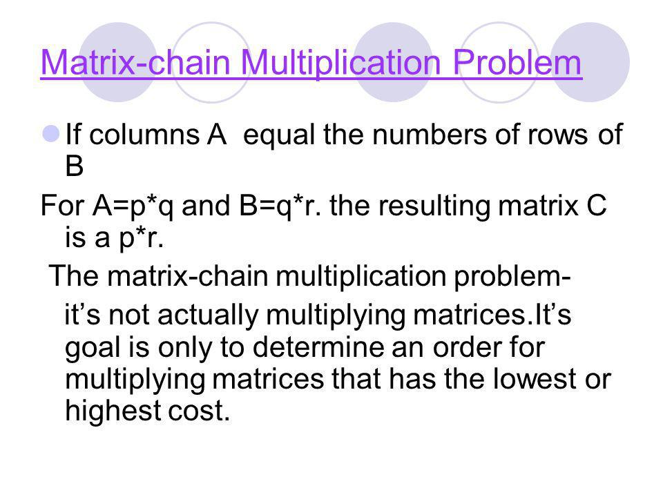 Matrix-chain Multiplication Problem