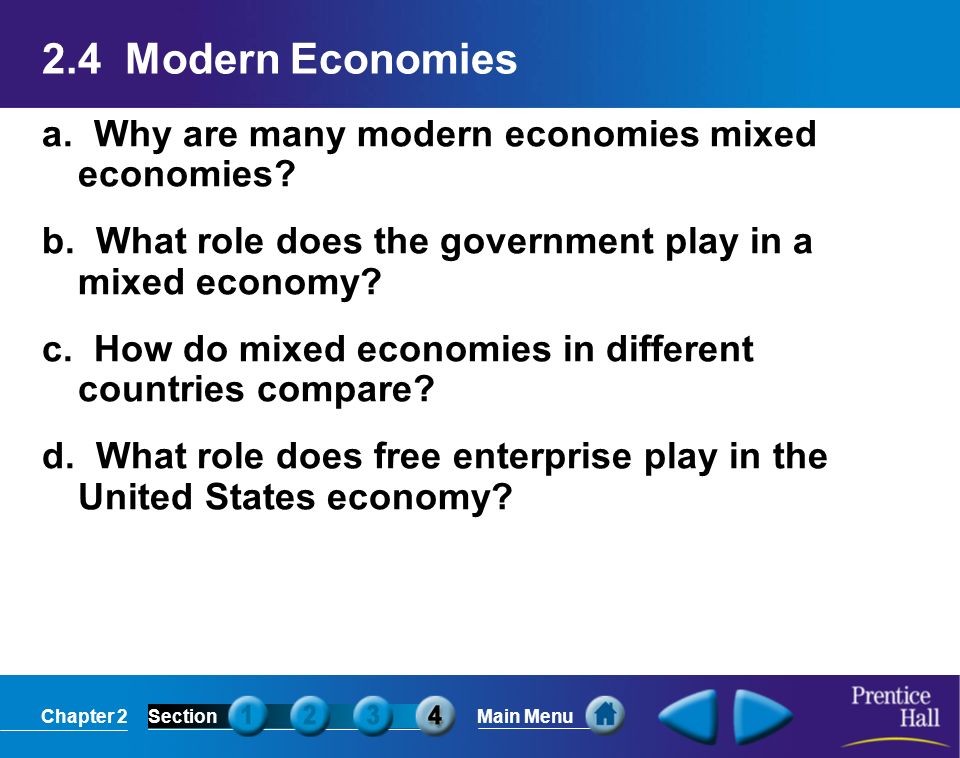 what does the government do in a mixed economy