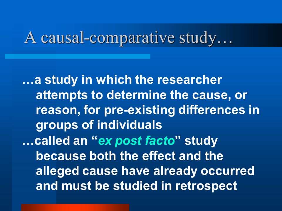 A causal-comparative study…