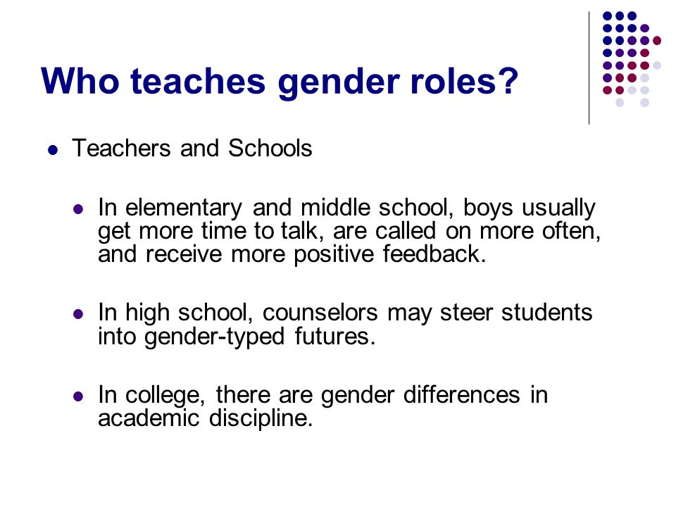 gender role socialization examples