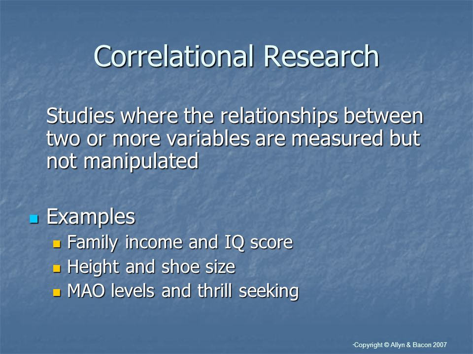 Correlational Research