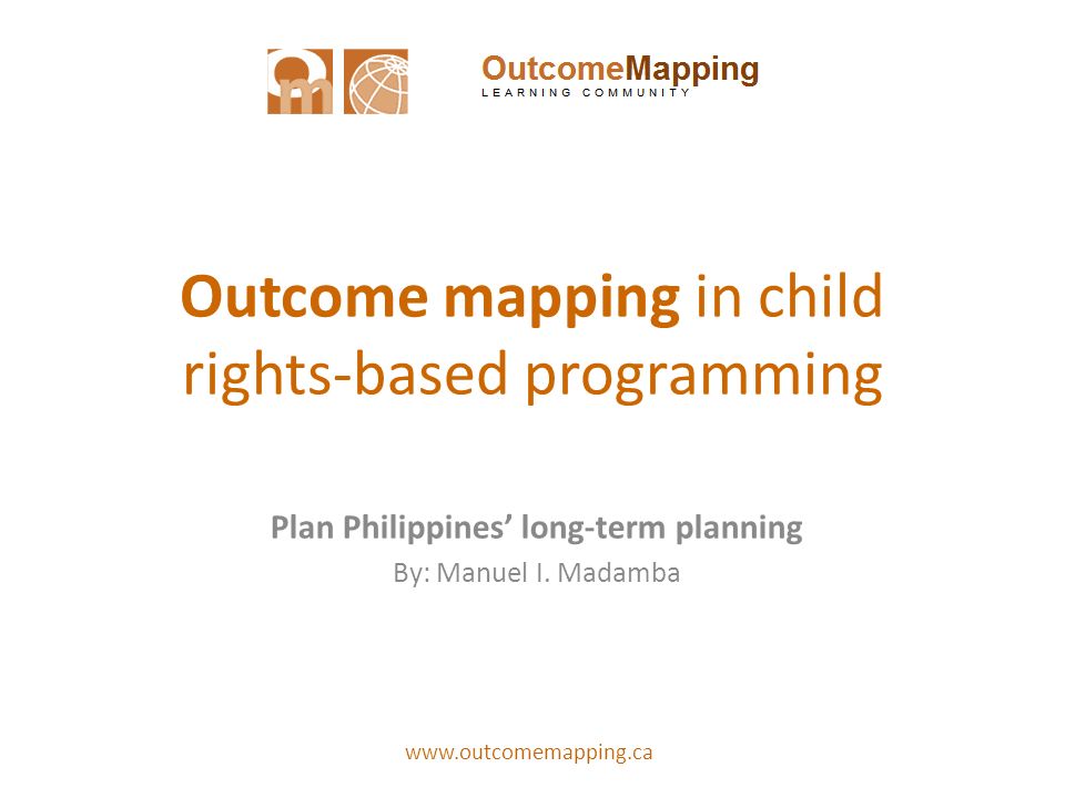 Outcome mapping in child rights-based programming