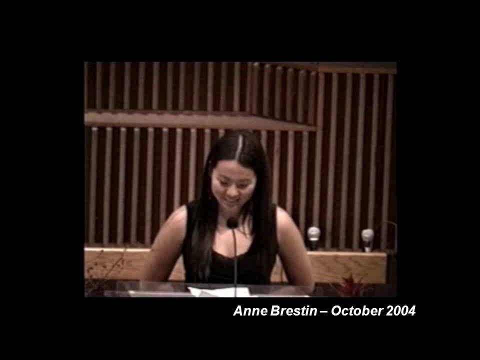 Anne Brestin – October 2004