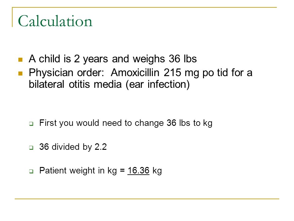Pediatric Medication Calculations - ppt download