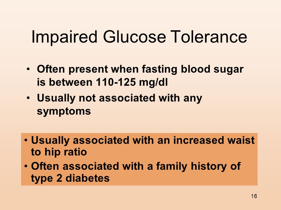 Impaired Glucose Tolerance