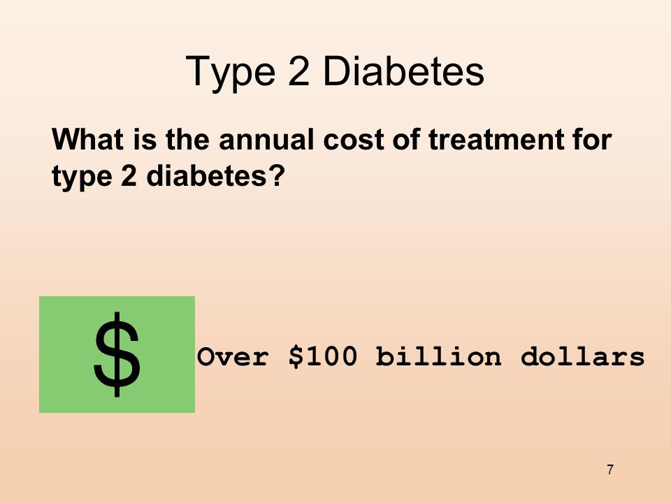 Type 2 Diabetes What is the annual cost of treatment for type 2 diabetes