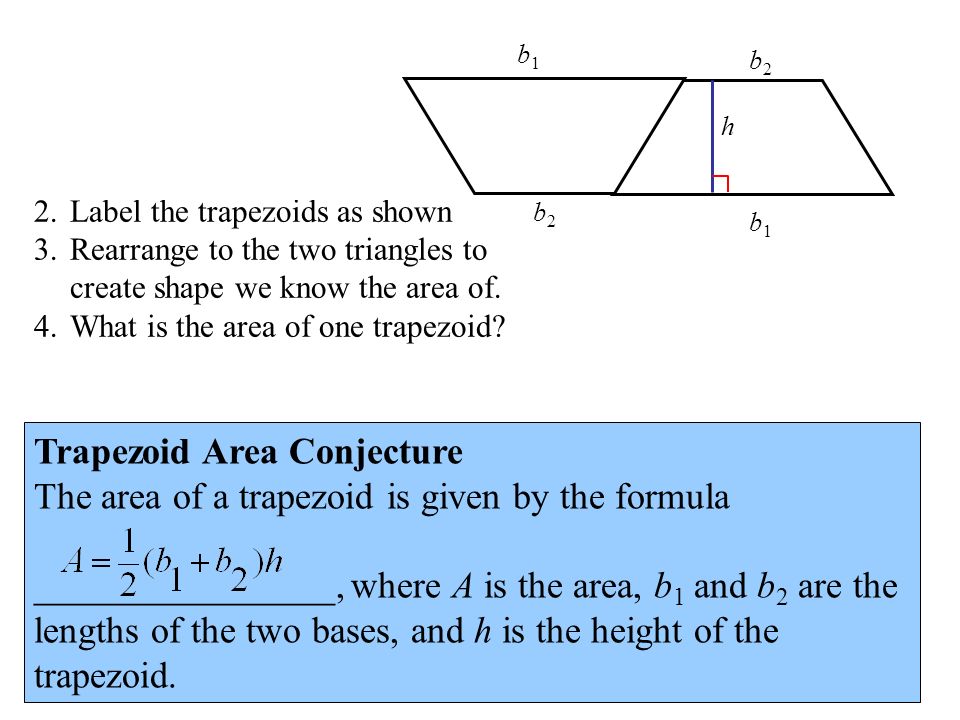 Trapezoid Area Conjecture