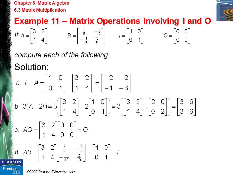 Chapter 6 Matrix Algebra Ppt Download