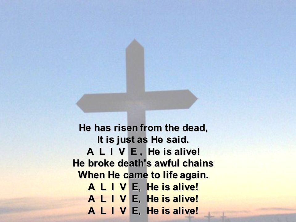 He has risen from the dead, It is just as He said.