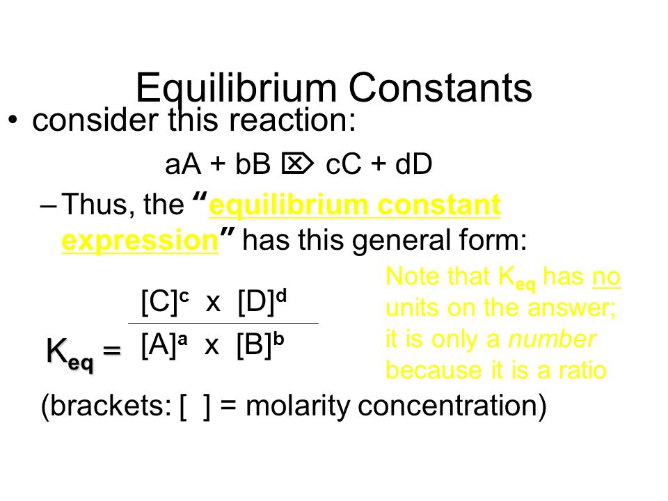 Equilibrium Constants