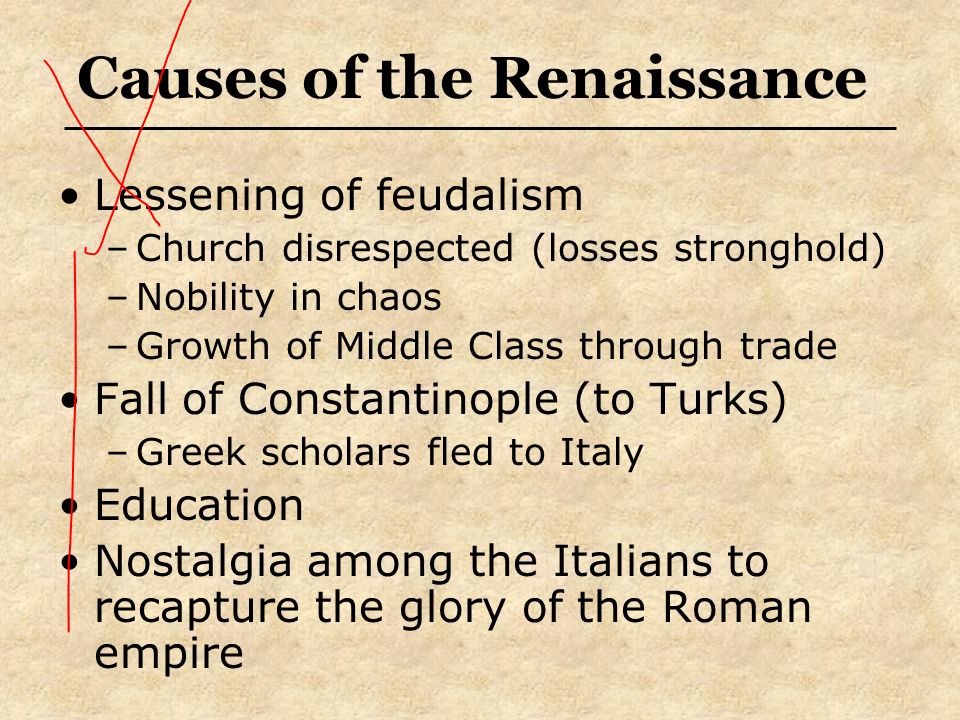 Causes of the Renaissance